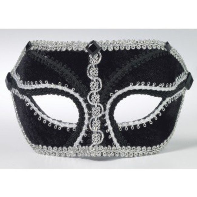 Forum Novelties Black Venetian Mask IM-028 With Comfort Arms