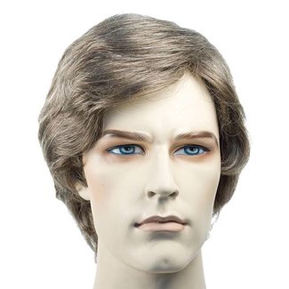 Morris Costumes and Lacey Fashions Better Man's Wig, Medium Grey Wig