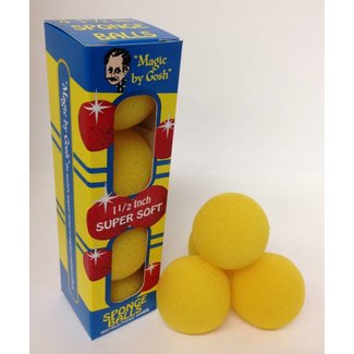 2 inch 4 Super Soft Sponge Balls -Yellow (M13)