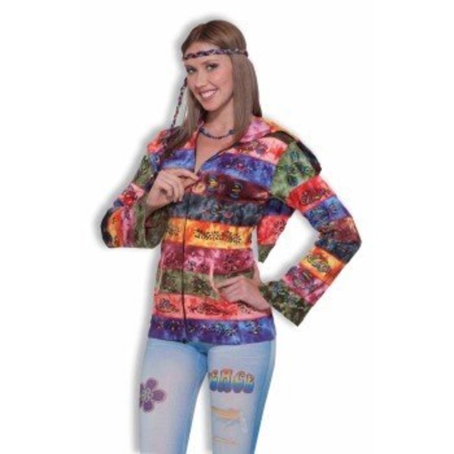 Forum Novelties Hippie - Hooded Rainbow Jacket 14-16