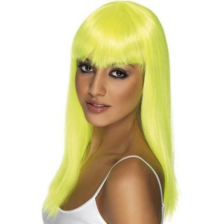 Morris Costumes and Lacey Fashions Long Pageboy Yellow Wig
