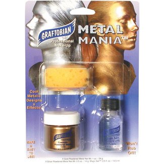 Graftobian Make-Up Company Metal Mania Make-Up Kit, Gold by Graftobian