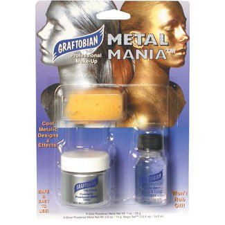 Graftobian Make-Up Company Metal Mania Make-Up Kit, Silver by Graftobian