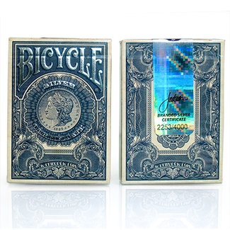 Bicycle Silver Certificate Deck by Gambler's Warehouse and King's Wild Project