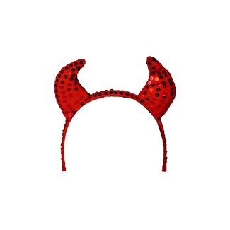 sequin devil horns