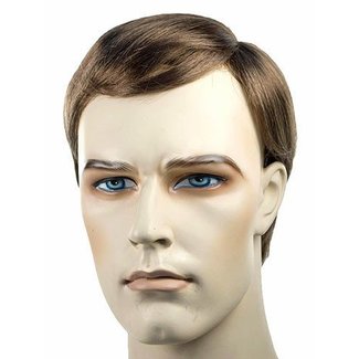 Morris Costumes and Lacey Fashions Sidepart Men Brown 12 Wig