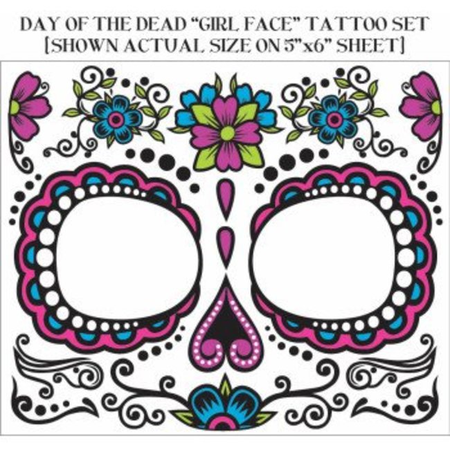 Forum Novelties Tattoo - Day Of The Dead Female Face