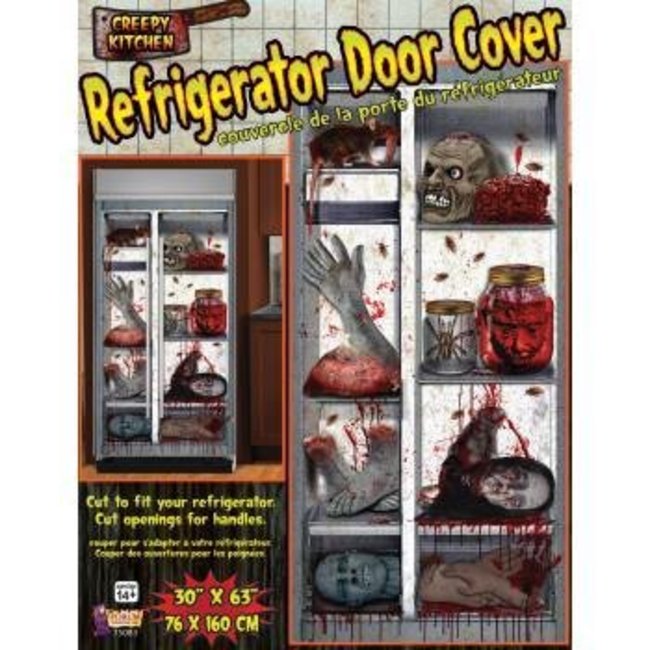 Forum Novelties Refrigerator Door Cover -  Creepy Kitchen