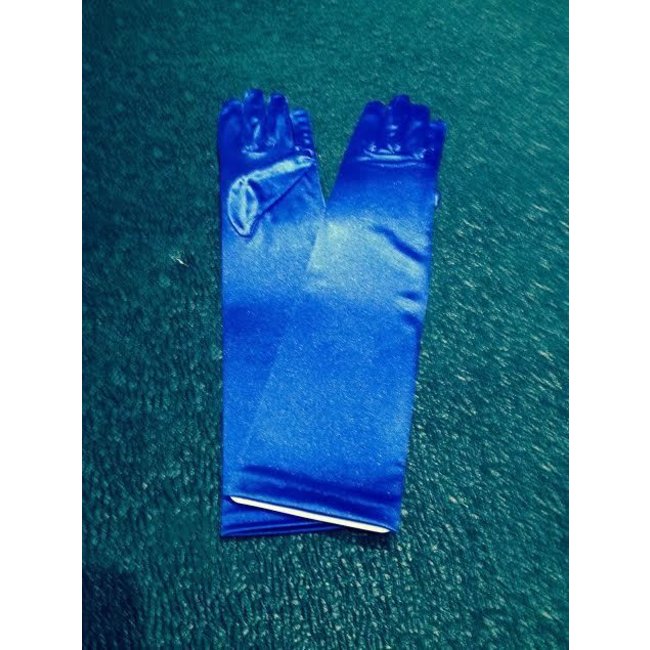 Gloves Blue Elbow Length Satin by Beyco