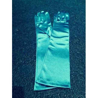 Gloves Green Elbow Length Satin by Beyco