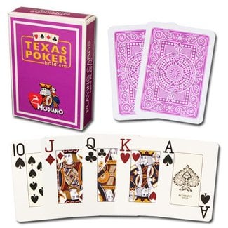 Modiano Texas Poker Jumbo, Purple by Modiano