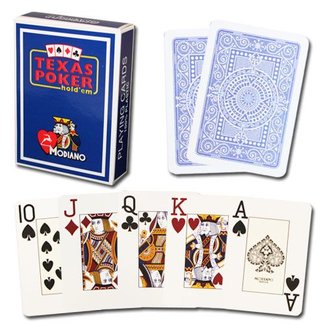 Modiano Texas Poker Jumbo, Blue by Modiano