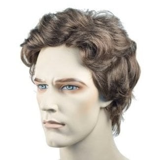 Morris Costumes and Lacey Fashions Wavy Men's - Brown Wig