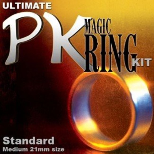 The Ultimate PK Ring 21MM, Silver - Magic Kit by Magic Makers (M10)