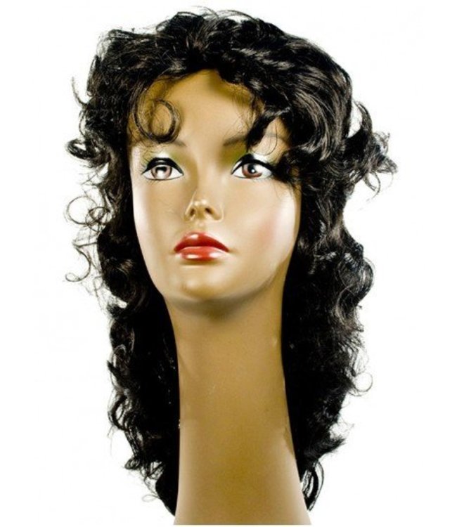 Morris Costumes and Lacey Fashions Wavy Showgirl Black Wig