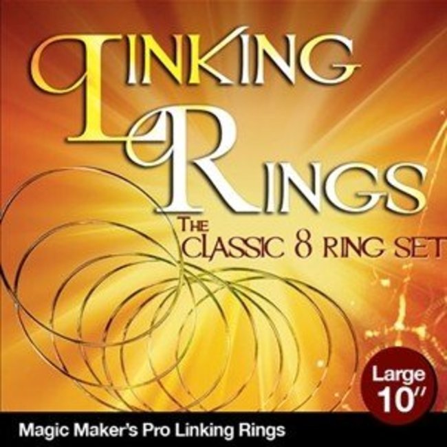 Linking Rings Large 10 inch Set of 8 Rings with DVD by Magic Makers