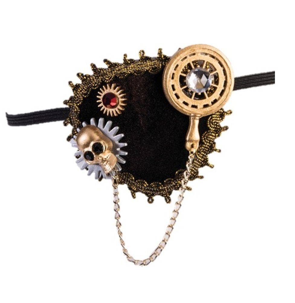 elope Antique Gold Monocle Goggle Eyepatch Costume Steampunk Accessory