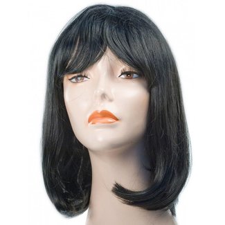 Morris Costumes and Lacey Fashions Courtney Pageboy Black Wig