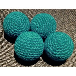 Ronjo Crocheted Balls 4 pk, 1 inch - Turquoise, Wood (M8)