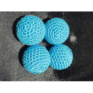 Ronjo Crocheted Balls Acrylic 4 pk, 3/4 inch - Light Blue (M8)