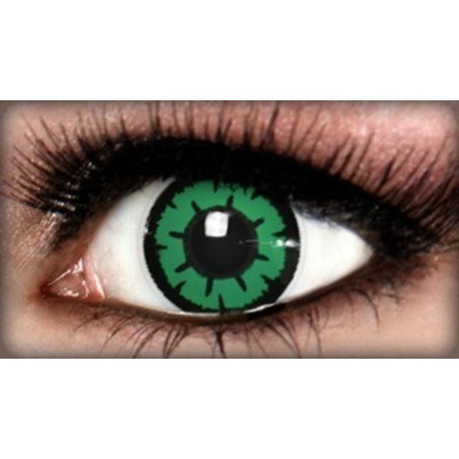 Fine And Clear Temptress Green Contact Lenses (C2)