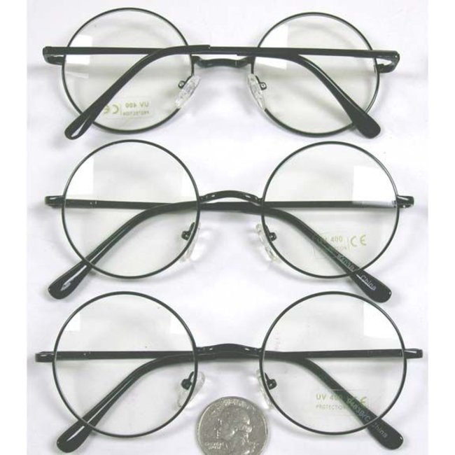Sunglasses Round Black Frame - Harry Potter Style