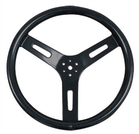12" Alum Steering Wheel (Black powder coat)