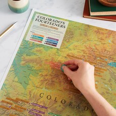 NATIONAL GEOGRAPHIC Scratch Map-Colorado 14ers