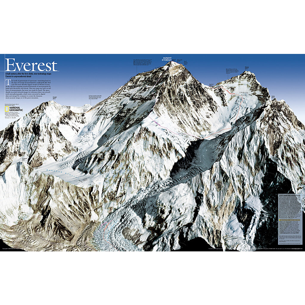 NATIONAL GEOGRAPHIC Mount Everest 50th Anniversary 2-Sided Poster