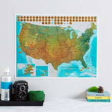 NATIONAL GEOGRAPHIC Scratch Map -National Parks of the US