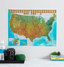 NATIONAL GEOGRAPHIC Scratch Map -National Parks of the US