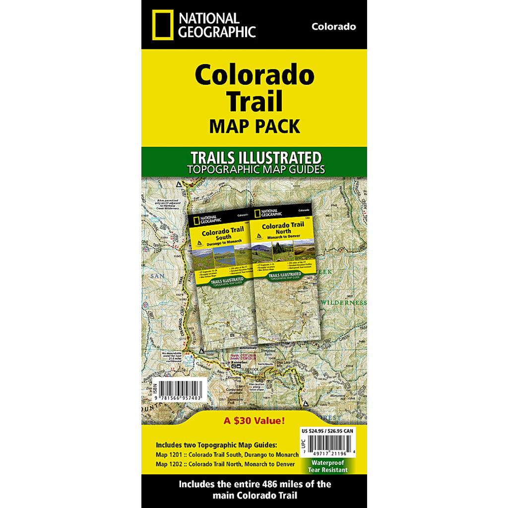 NATIONAL GEOGRAPHIC Colorado Trail Map