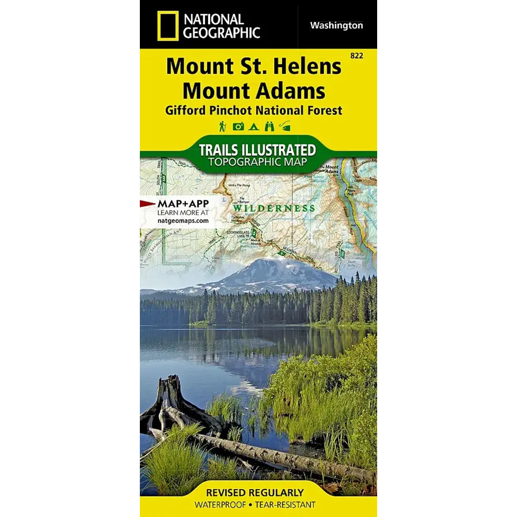 NATIONAL GEOGRAPHIC Mount St. Helens, Mount Adams Gifford Pinchot National Forest #822