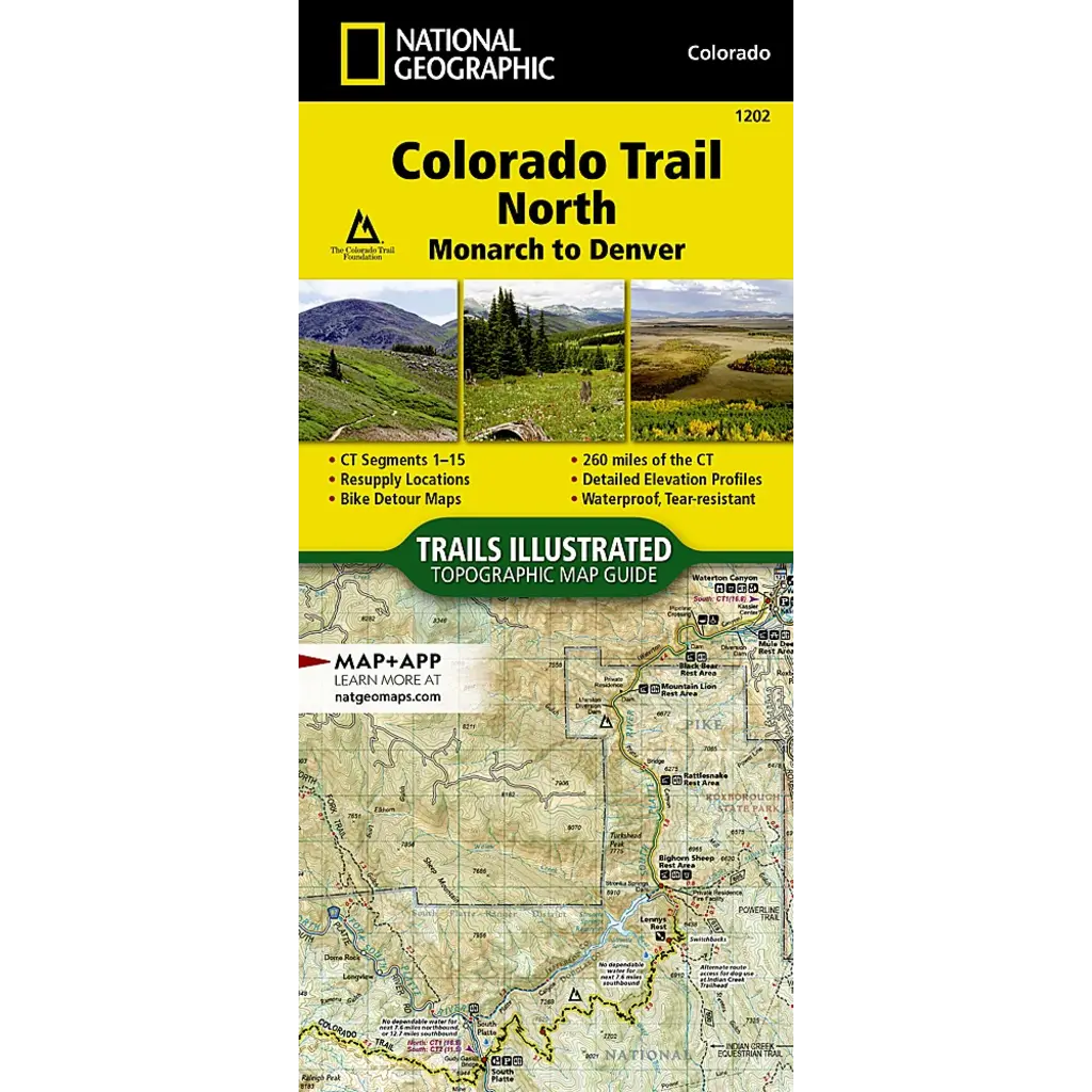 NATIONAL GEOGRAPHIC Colorado Trail North Monarch to Denver #1202