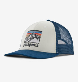 Patagonia Line Logo Ridge LoPro Trucker Hat White w/Lagom Blue ALL