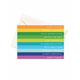 Seltzer Rainbow Stripes Thank You Notes