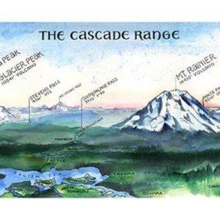 Elizabeth Person Cascade Range Print