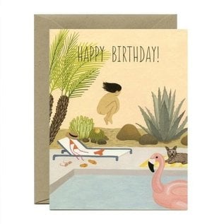 Yeppie Paper Birthday Card - Birthday Suit Cannonball