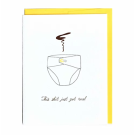 Cracked Designs Baby Card - This Shit Just Got Real