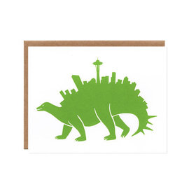 Orange Twist Greeting Card - Seattlesaurus