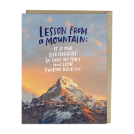 Em and Friends Greeting Card - Lesson From A Mountain