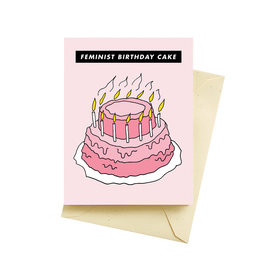 Seltzer Birthday Card - Feminist Birthday Cake