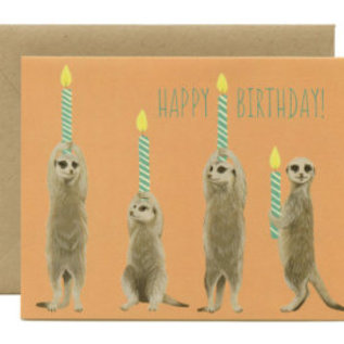 Yeppie Paper Birthday Card - Meerkats & Candles