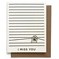 Smarty Pants Paper Friend Card - Miss You Cat Paw