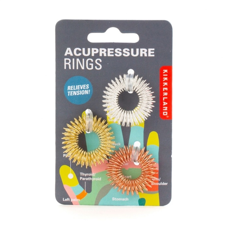 kikkerland design inc acupressure massage rings