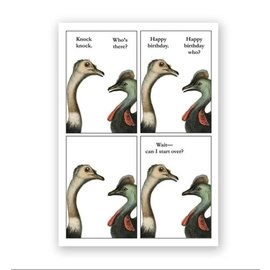 Mincing Mockingbird Birthday Card - Knock Knock