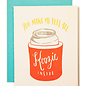 Ladyfingers Letterpress Love Card - Koozie Inside