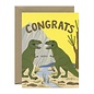 Yeppie Paper Congrats Card - T-Rex Fist Bump