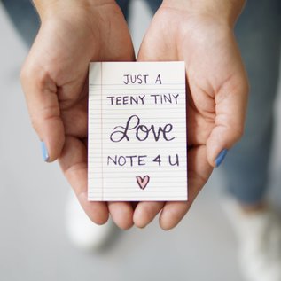 9th Letter Press Tiny Card - Teeny Tiny Love Note