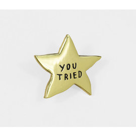 Buy Olympia You Tried Gold Star Pin